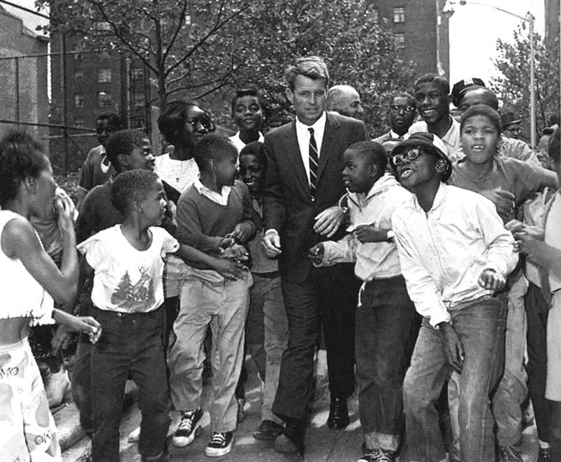Robert Kennedy with children